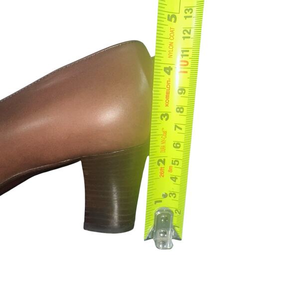 Coach Brown Leather Heels Size 6 Made in Italy Classic Pumps Block Heel - Picture 9 of 11